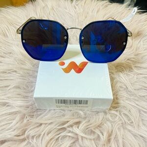 Blue mirror Aviator fashion Sunglasses